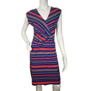 Marc by Marc Jacobs Striped Sleeveless Vneck Dress Size S